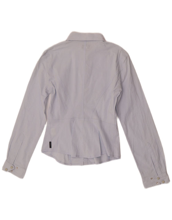 Armani Jeans Damen Anbass Hemd UK 14 Mittelblaue Baumwolle