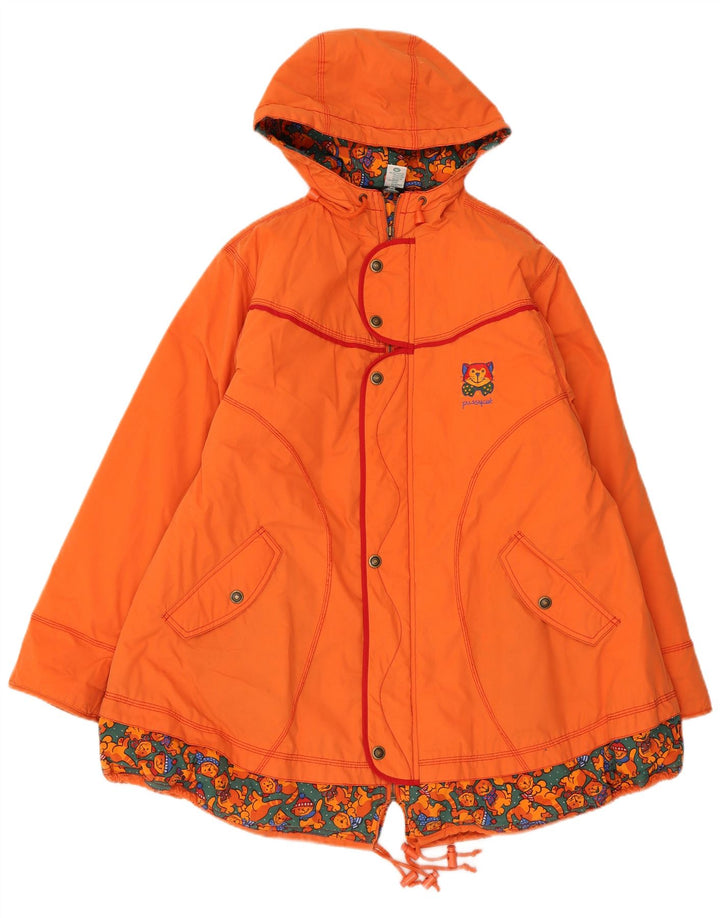 Canda Mädchen-Parka mit Kapuze, 12–13 Jahre, orangefarbenes Polyester
