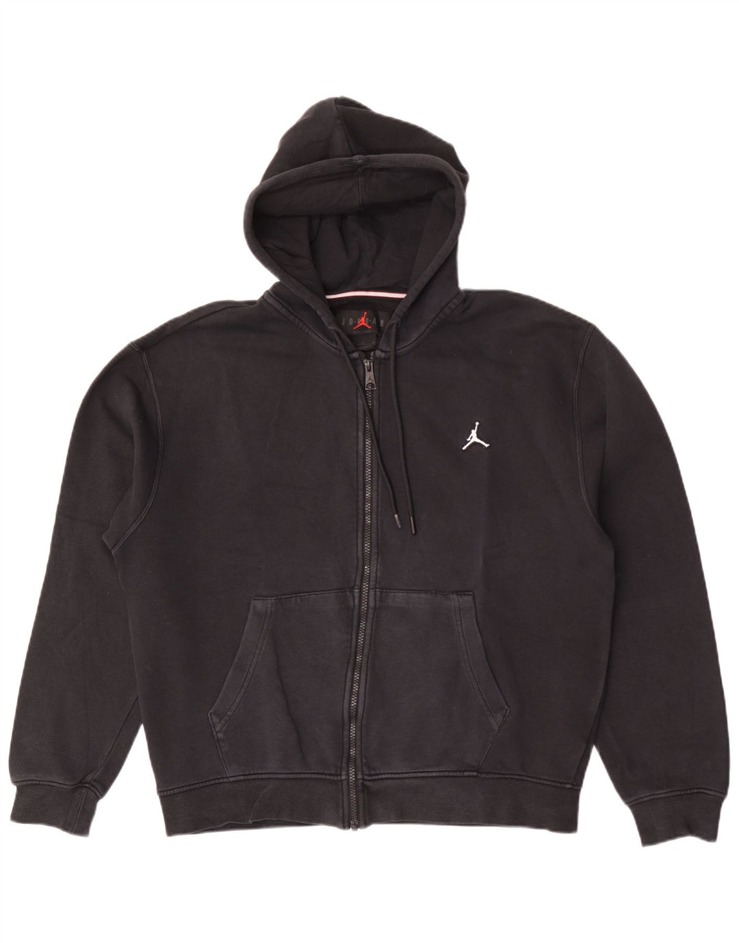Jordan Herren-Kapuzenpullover mit Reißverschluss, mittelschwarz, Baumwolle