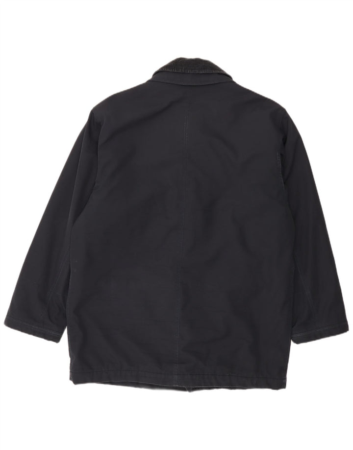 Cotton's Industries Herren-Windbreaker-Mantel UK 14 Medium Navy Blue Polyamid