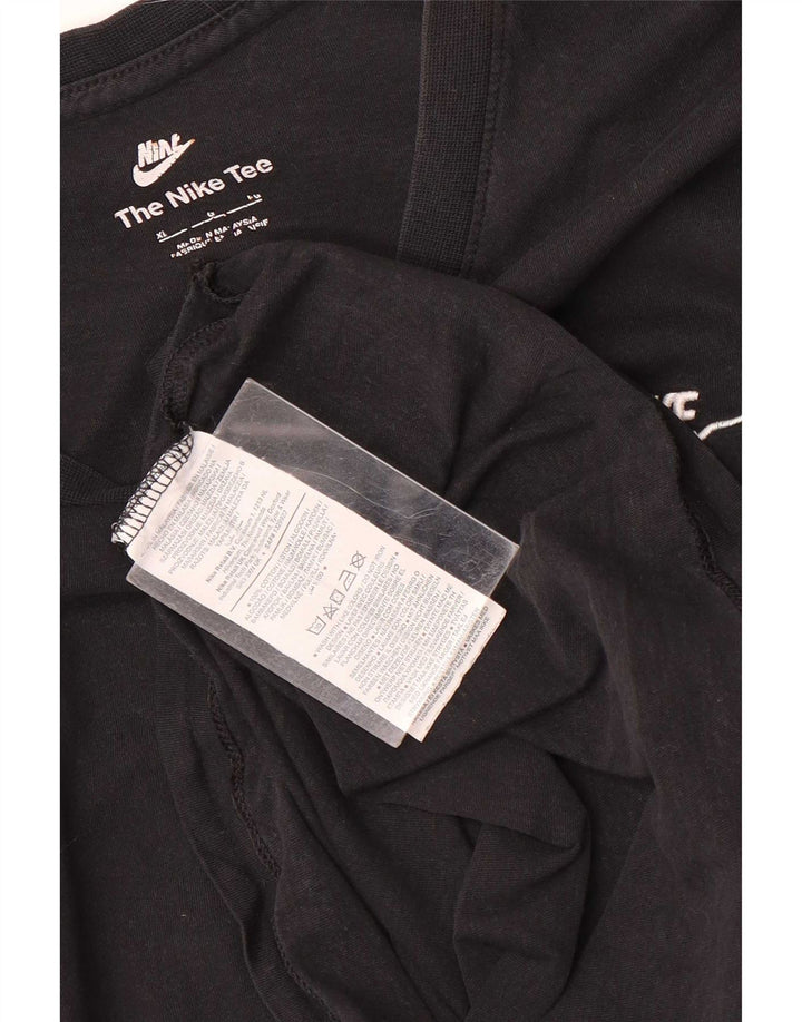 Nike Herren T-Shirt Top XL Schwarz Baumwolle