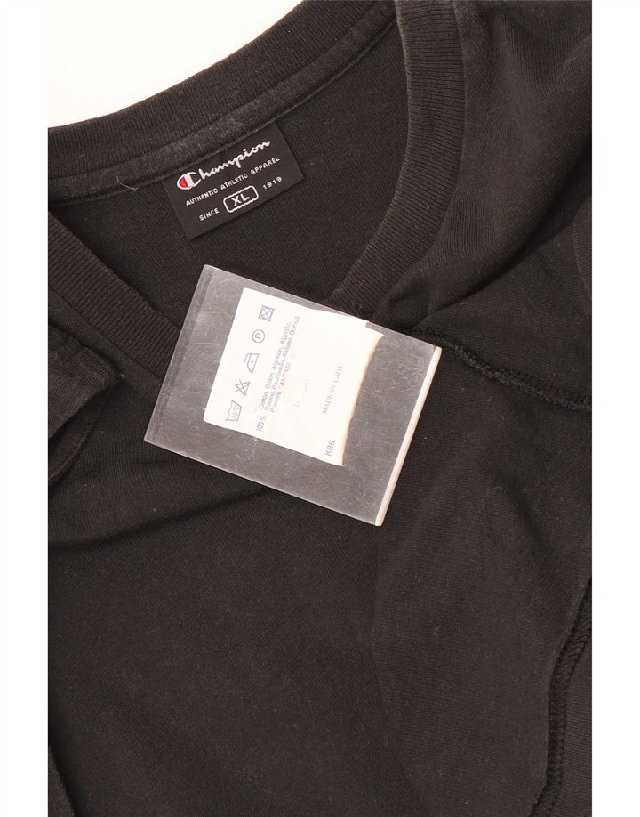 Champion Herren-Weste-Top XL aus schwarzer Baumwolle