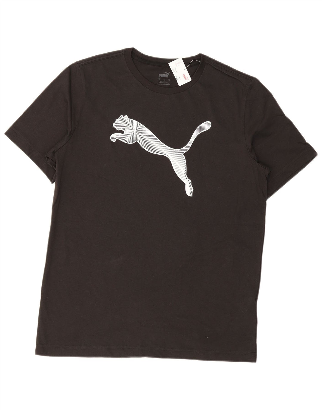 Puma Herren Grafik T-Shirt Top Mittelschwarz Baumwolle