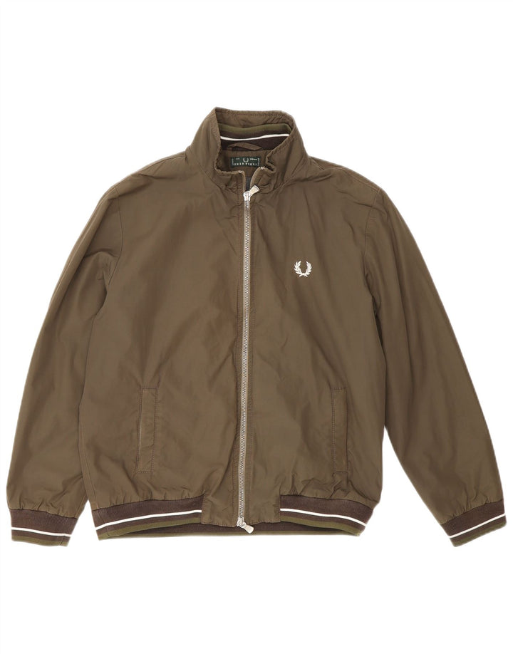 Fred Perry Bomberjacke für Jungen, 9–10 Jahre, Khaki, Baumwolle