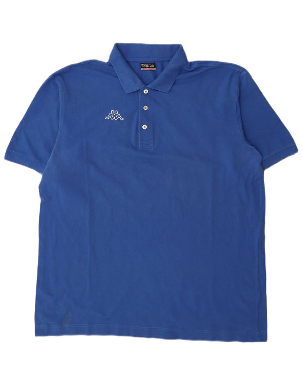 Kappa Herren Poloshirt 3XL Blau Baumwolle
