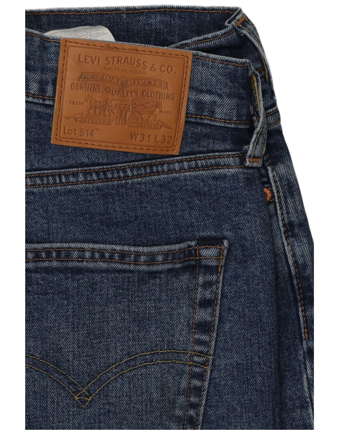 Levi's Herren 514 Straight Jeans W31 L32 Blaue Baumwolle