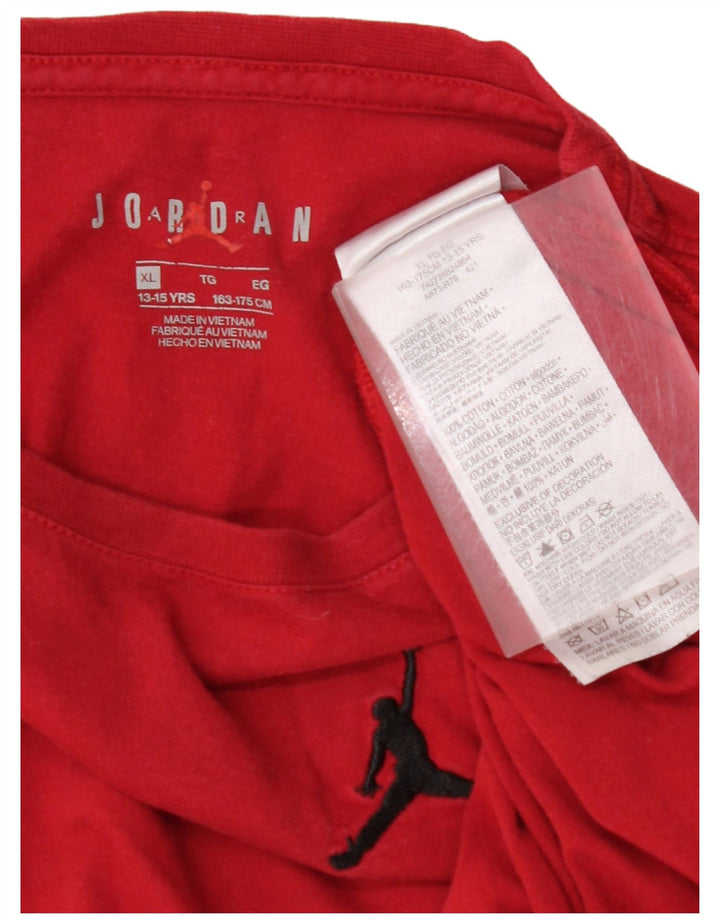 JORDAN T-Shirt für Jungen, 13–14 Jahre, XL, rote Baumwolle
