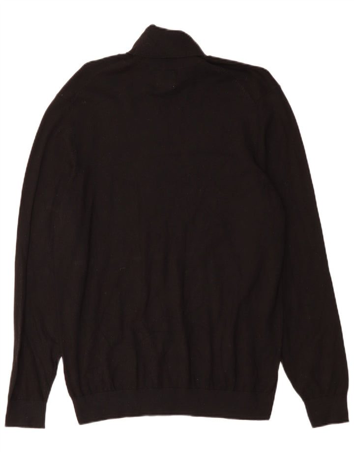ZARA Herren-Pullover mit Rollkragen, groß, Viskose, Schwarz
