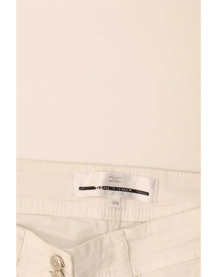 Elisabetta Franchi Damen Slim Jeans W29 L29 Weiß