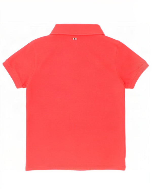Napapijri Jungen-Poloshirt mit Grafik, 7–8 Jahre, rote Baumwolle