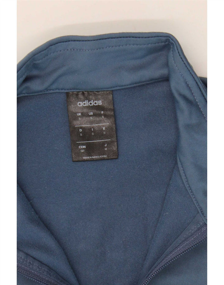 Adidas Herren-Trainingsanzug mit grafischem Oberteil, klein, blau, Farbblock-Polyester