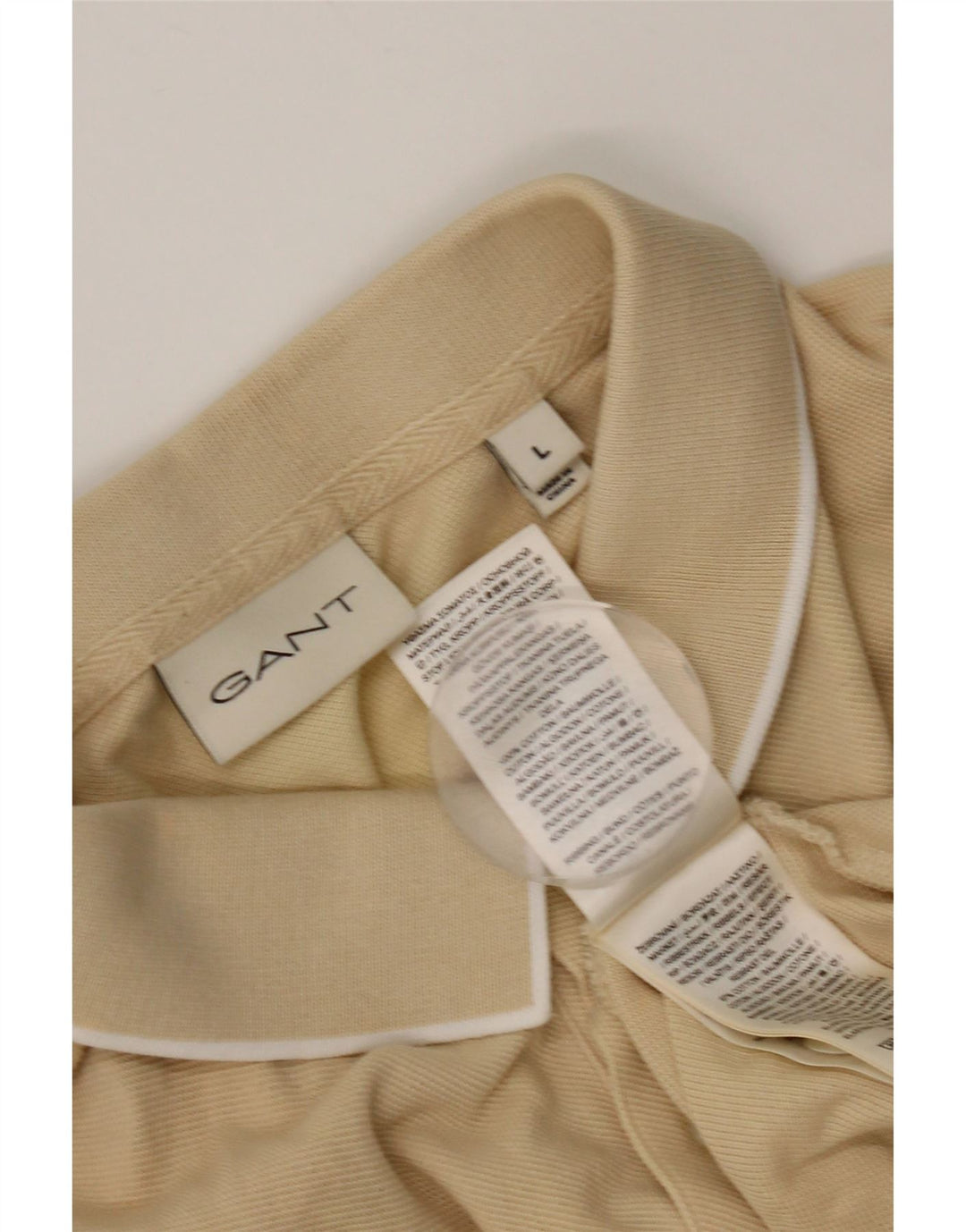 GANT Herren Poloshirt Große Beige Baumwolle