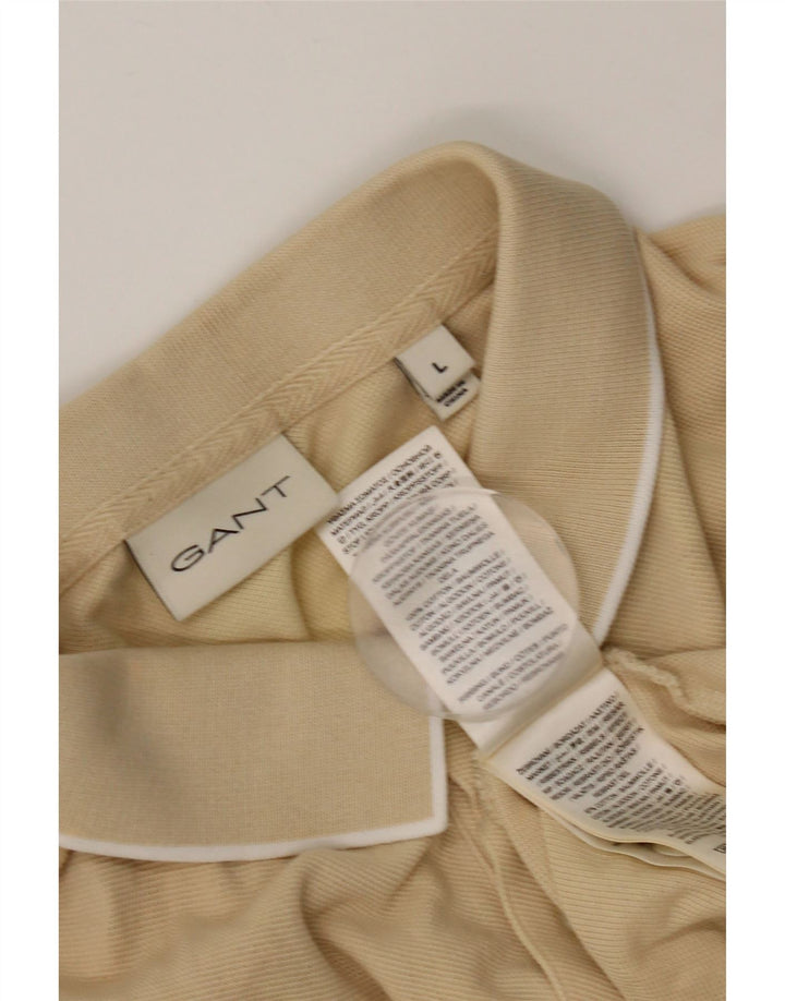 GANT Herren Poloshirt Große Beige Baumwolle