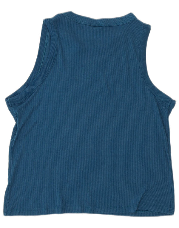 Champion Damen-Top mit Grafik, UK 12, Mittelblau, Polyester