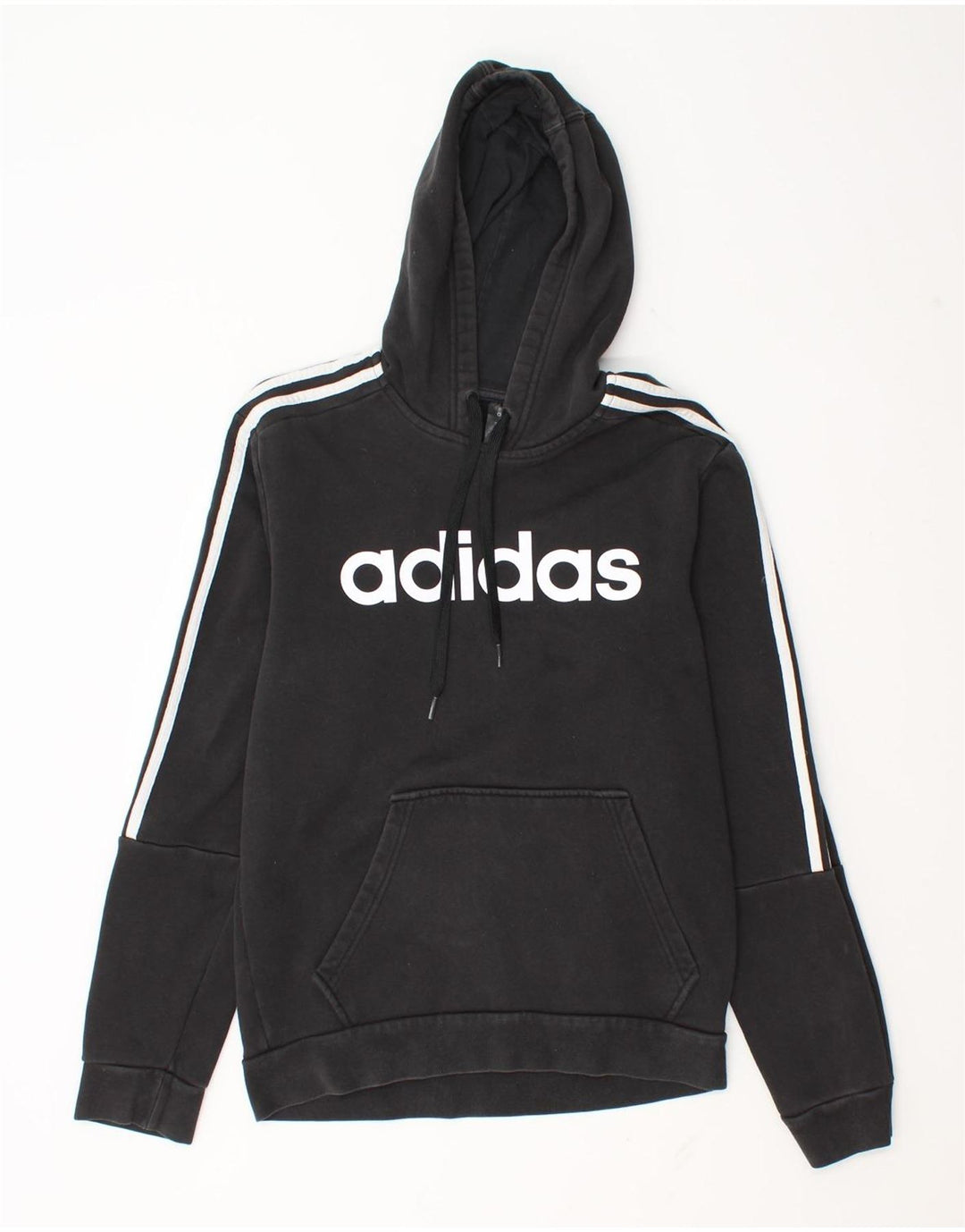 Adidas Herren Graphic Hoodie Pullover Mittelschwarze Baumwolle