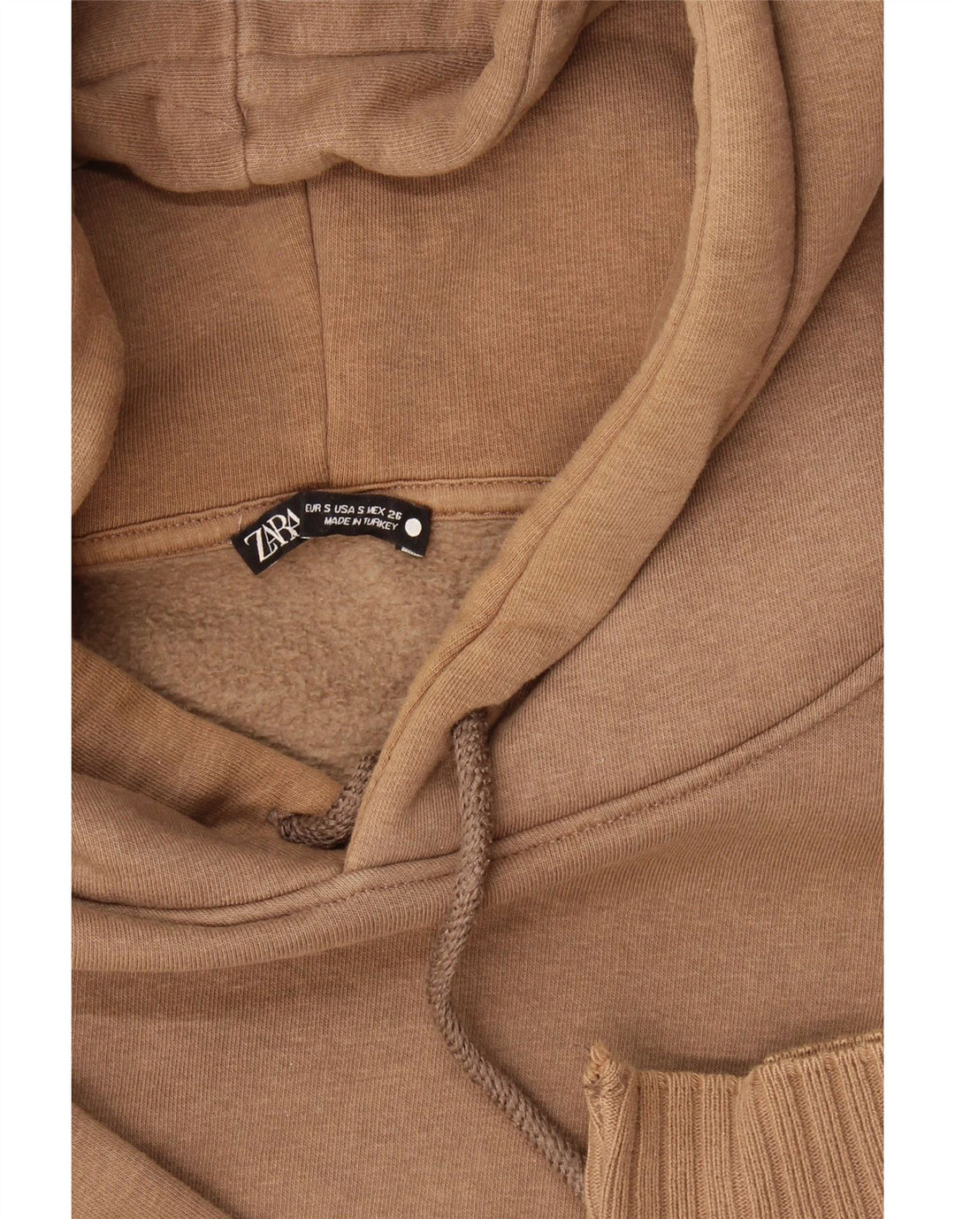 Zara Herren Kapuzenpullover Small Braun