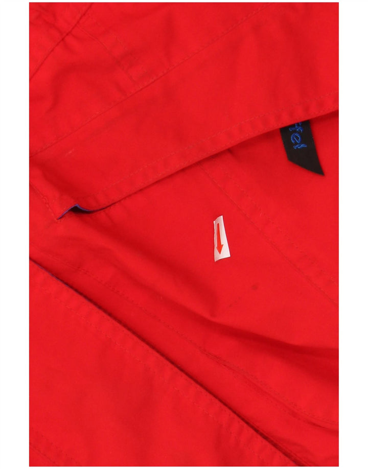 SCHOFFEL Damen Übergroßer Regenmantel UK 10 Small Red Colourblock Polyester