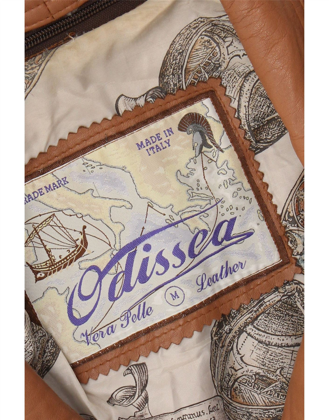 Vintage Damen Lederjacke UK 14 Mittelbraunes Leder