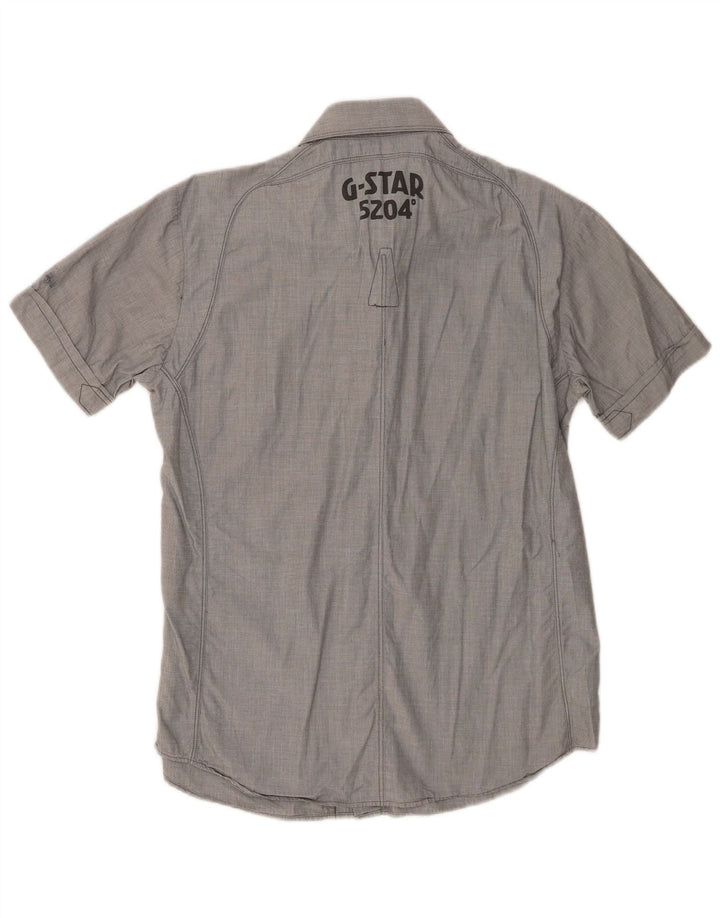 G-Star Herren Graphic Kurzarmhemd Mittelgraue Baumwolle