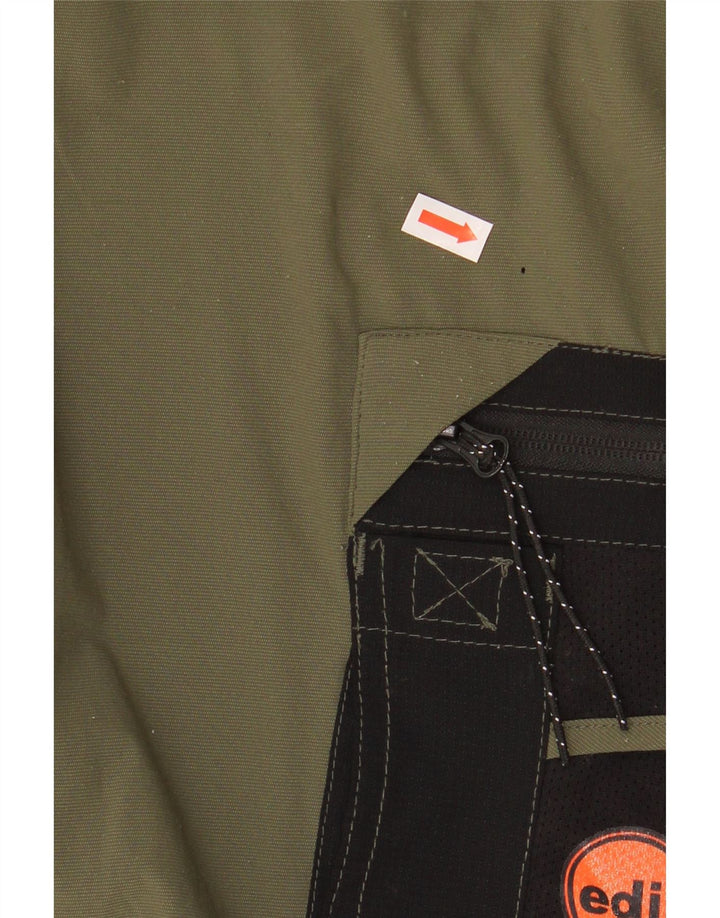 Vintage Herren Cargo-Shorts mit Grafik, Größe L, W34, Khaki, Farbblock