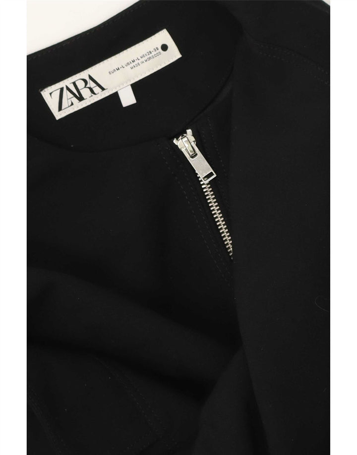 Zara Damen Übergroße Weste UK 14 Medium Schwarz