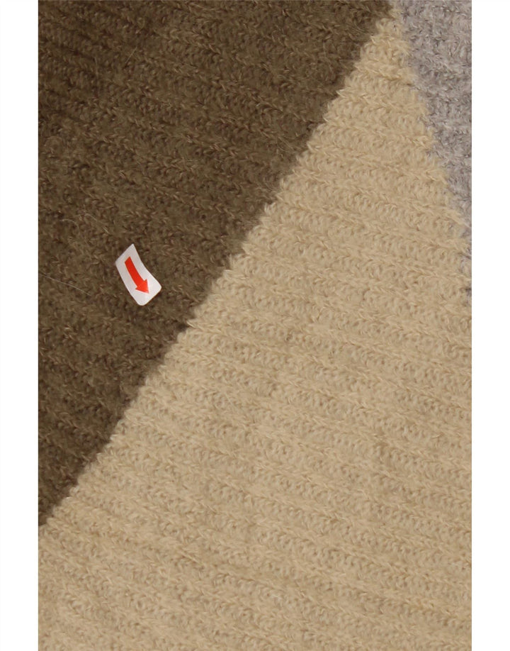 BENETTON Damen-Pullover mit U-Boot-Ausschnitt, Gr. 14, mittelmehrfarbig