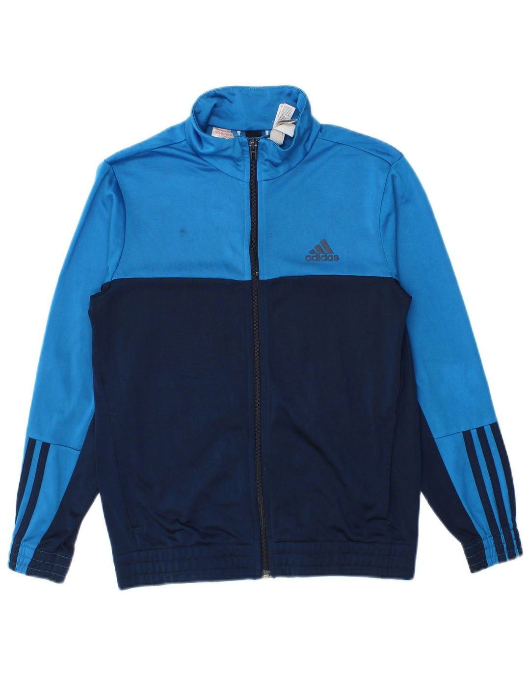 Adidas Jungen-Trainingsanzug-Top-Jacke, 11–12 Jahre, Marineblau, Farbblock