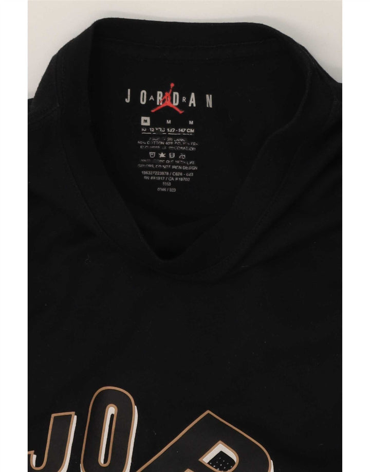 Jordan Boys Graphic Top Langarm 10–11 Jahre Mittelschwarze Baumwolle