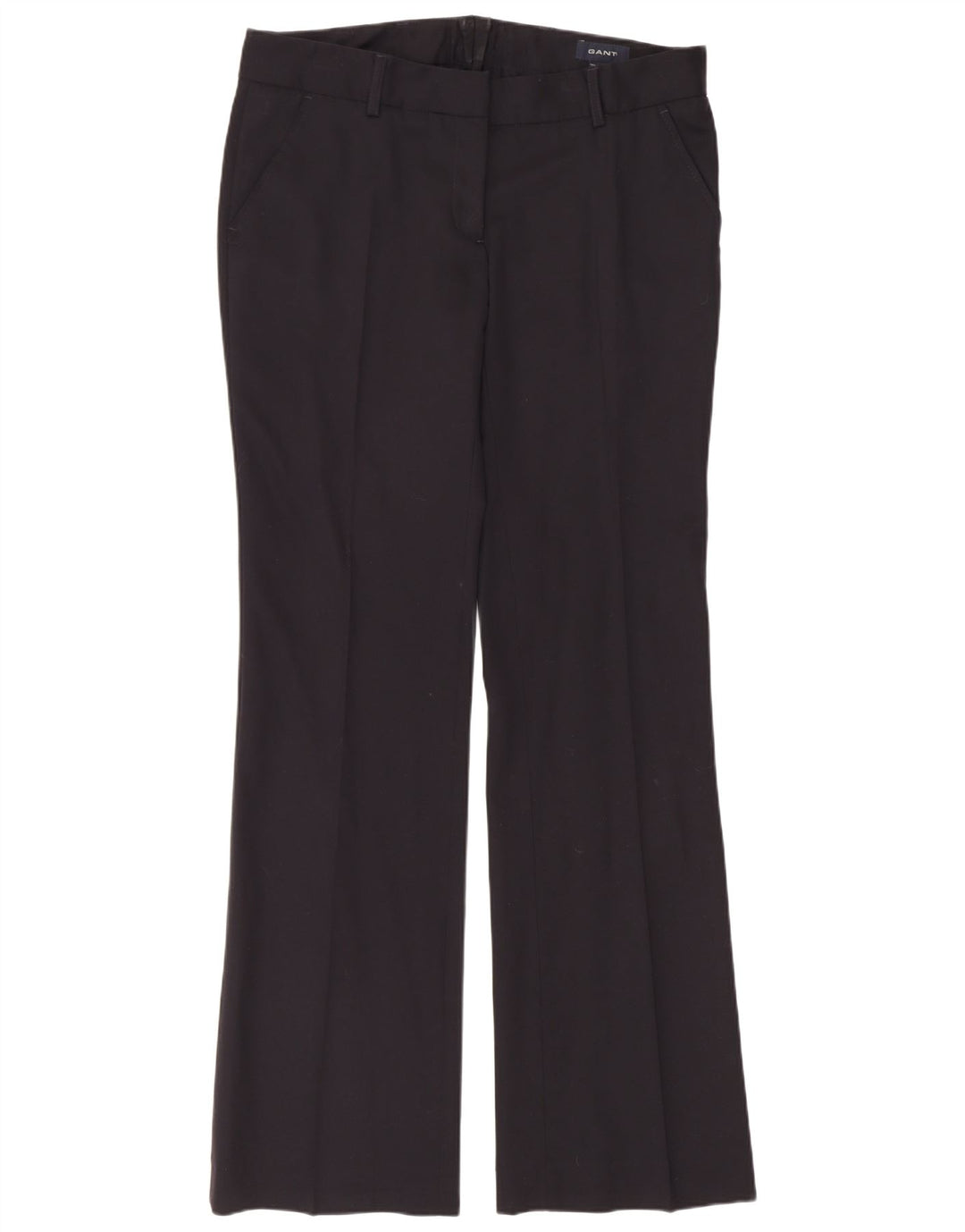 Gant Damen Bootcut-Anzughose UK 12 Medium W34 L33 Schwarze Wolle