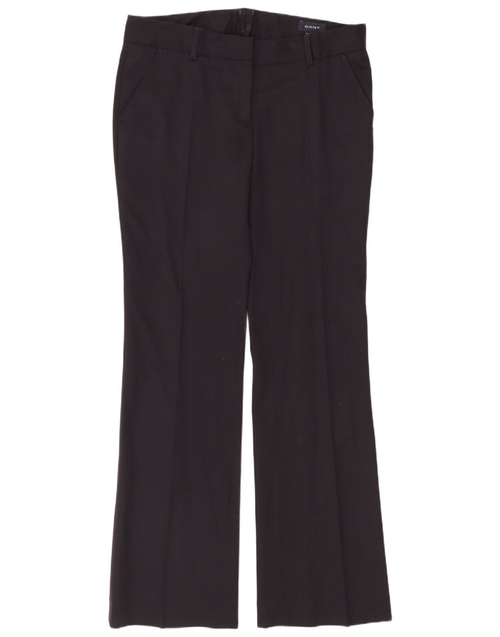 Gant Damen Bootcut-Anzughose UK 12 Medium W34 L33 Schwarze Wolle