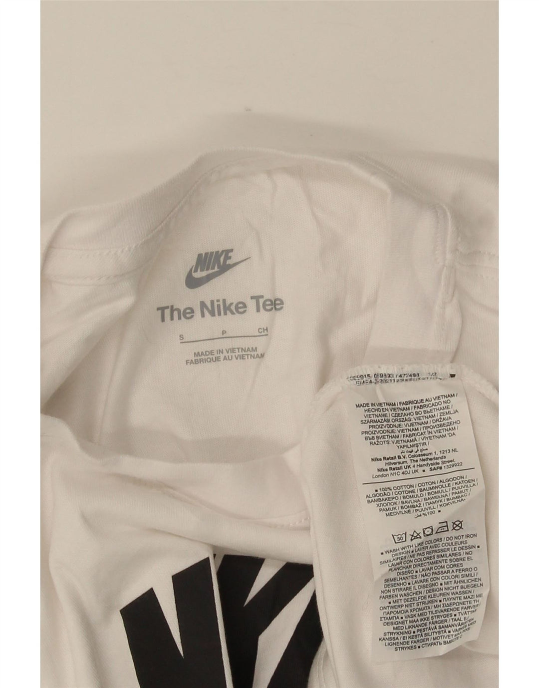 NIKE Herren-T-Shirt mit Grafik, Größe S, weiße Baumwolle