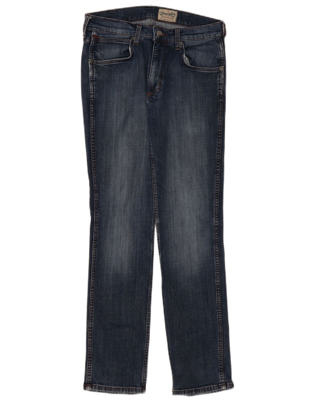 WRANGLER Herren Greensboro Slim Jeans W31 L32 Blaue Baumwolle