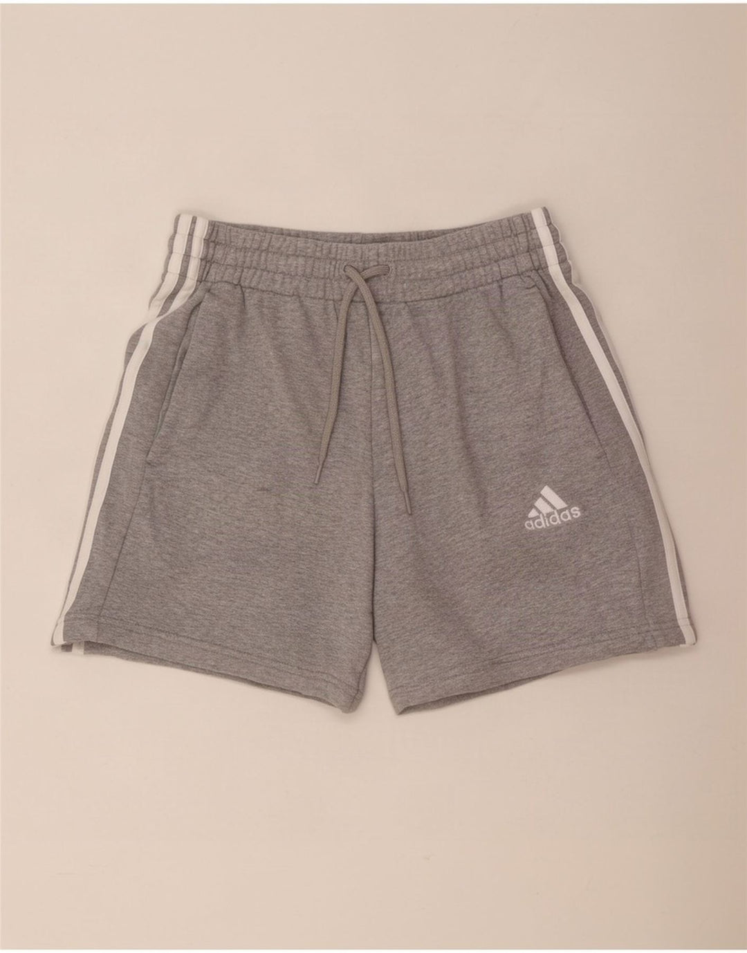 Adidas Herren-Sportshorts, Größe S, grau gefleckte Baumwolle