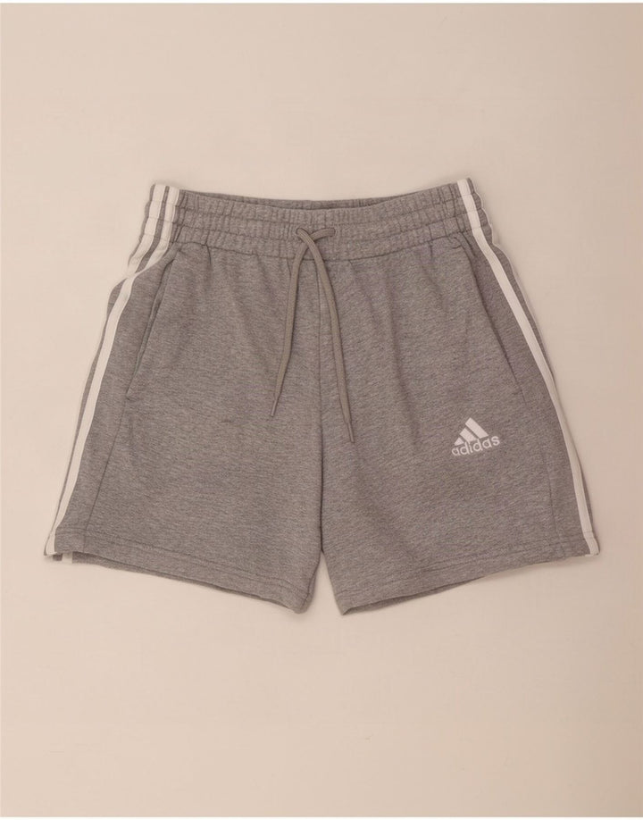Adidas Herren-Sportshorts, Größe S, grau gefleckte Baumwolle