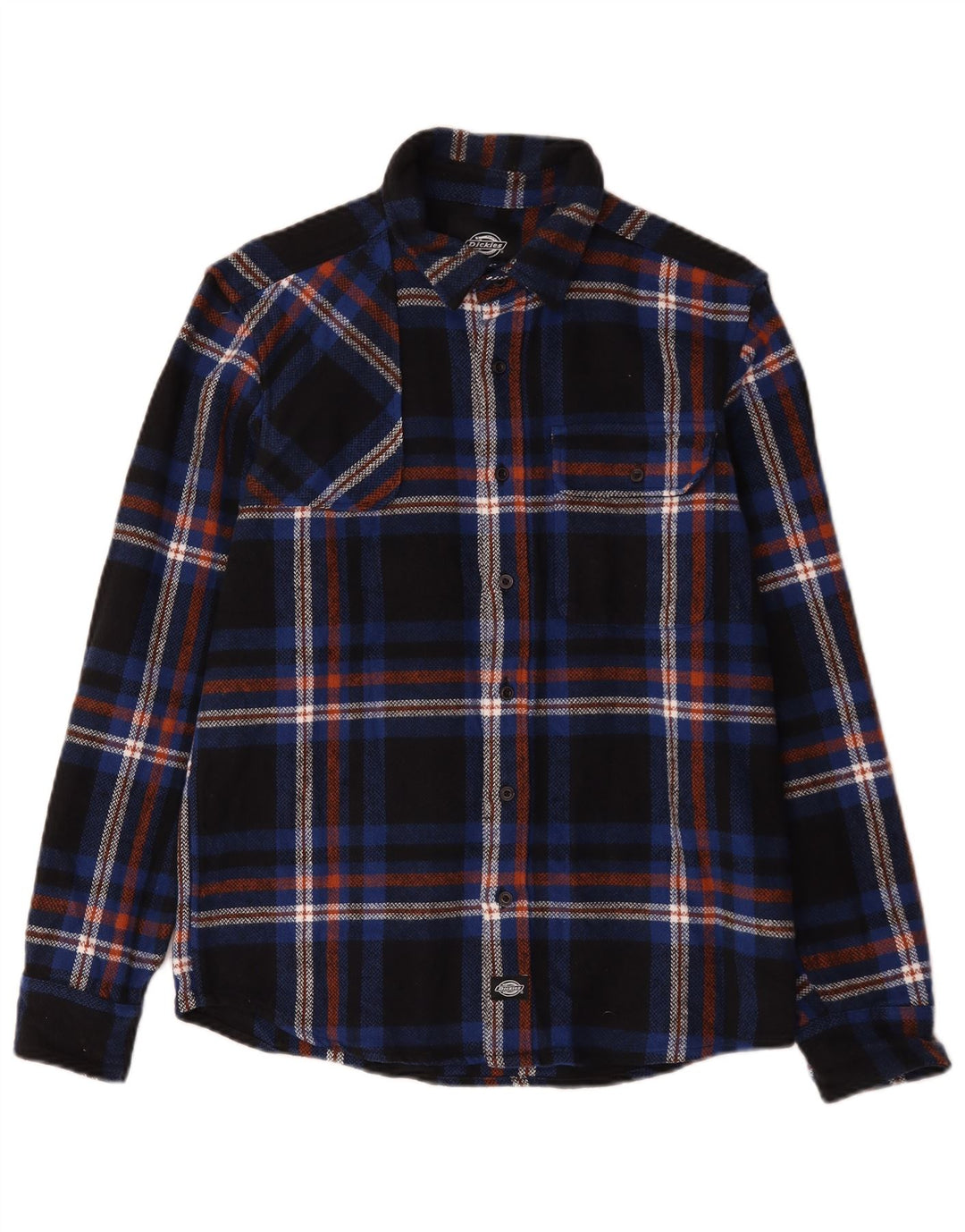 Dickies Herren-Flanellhemd, klein, marineblau, kariert, Baumwolle