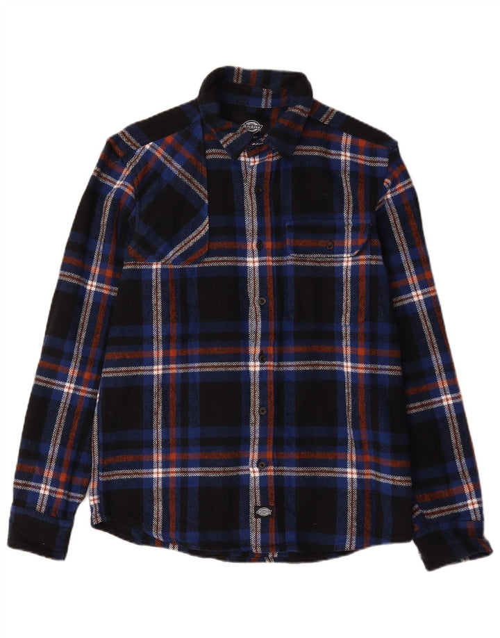 Dickies Herren-Flanellhemd, klein, marineblau, kariert, Baumwolle