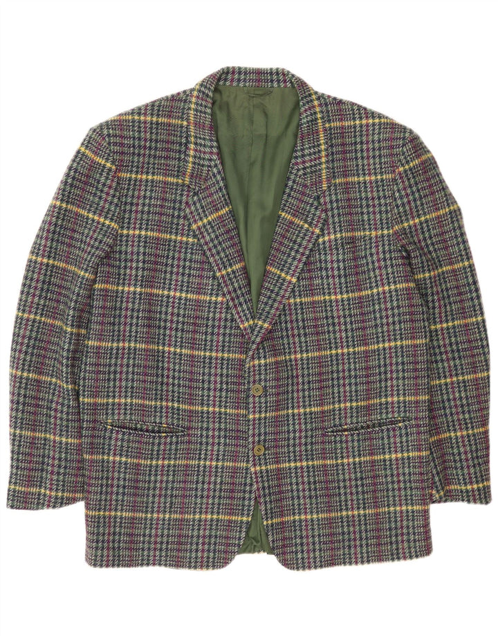 Cerruti 1881 Herren-Blazer mit 2 Knöpfen, UK 42, XL, mehrfarbig kariert, Wolle