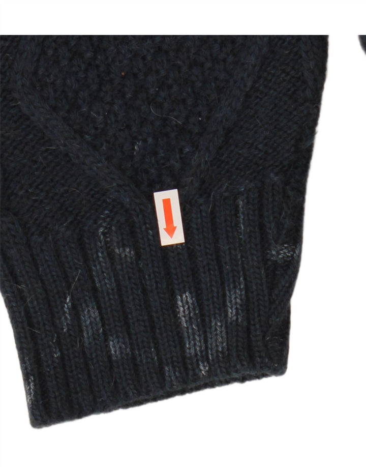 Invicta Herren-Pullover mit Rundhalsausschnitt, mittleres Marineblau, Fair Isle-Muster