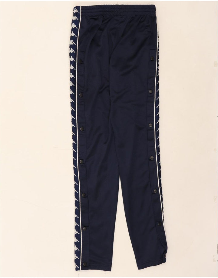 KAPPA Womens Graphic Tracksuit Trousers UK 12 Medium  Navy Blue Polyester Vintage Kappa and Second-Hand Kappa from Messina Hembry 