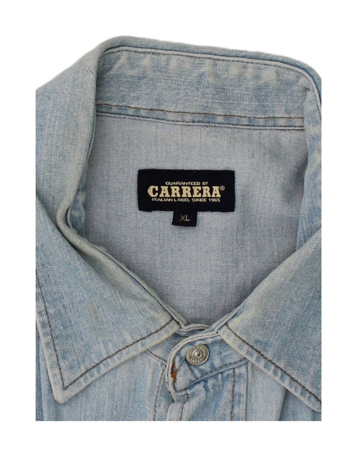 CARRERA Mens Denim Shirt XL Blue Cotton Vintage Carrera and Second-Hand Carrera from Messina Hembry 