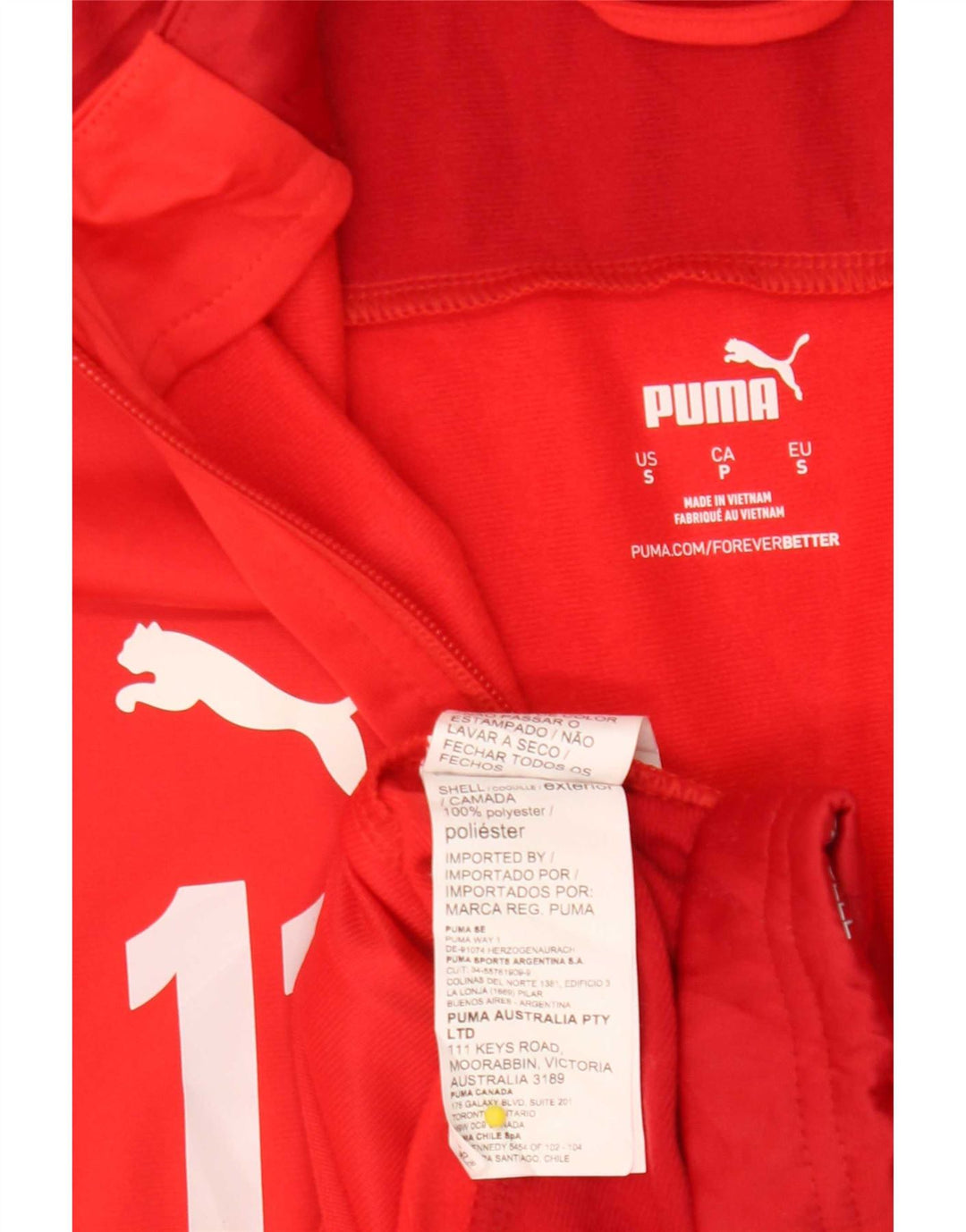 Puma Herren Pajaro Valley United Trainingsanzug-Top-Jacke, klein, rot, Farbblock