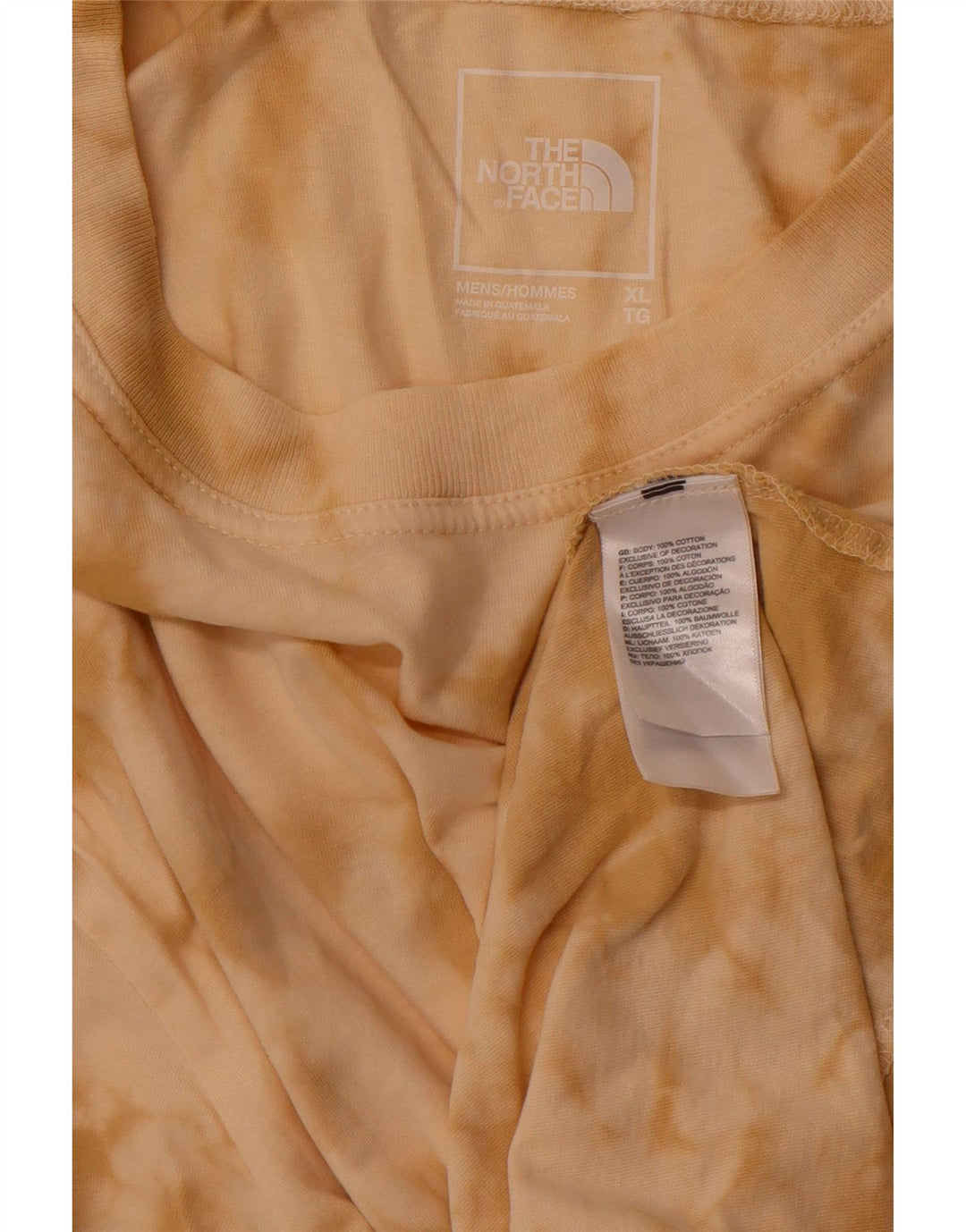 THE NORTH FACE Herren T-Shirt Top XL Braune Batik-Baumwolle