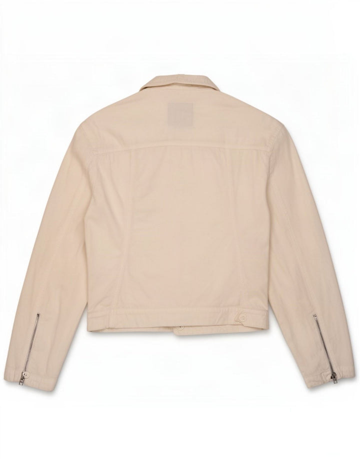 Cappopera Damen Jeansjacke UK 12 Mittelweiß