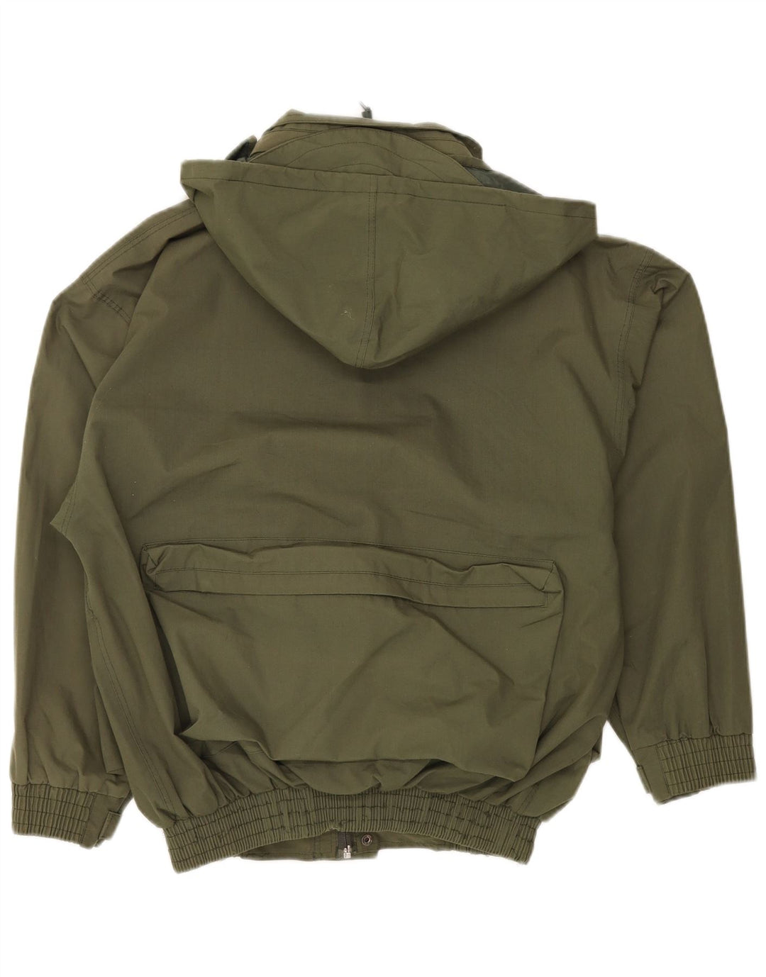 VINTAGE Herren-Utility-Jacke mit Kapuze, UK 38, mittleres Khaki-Polyester