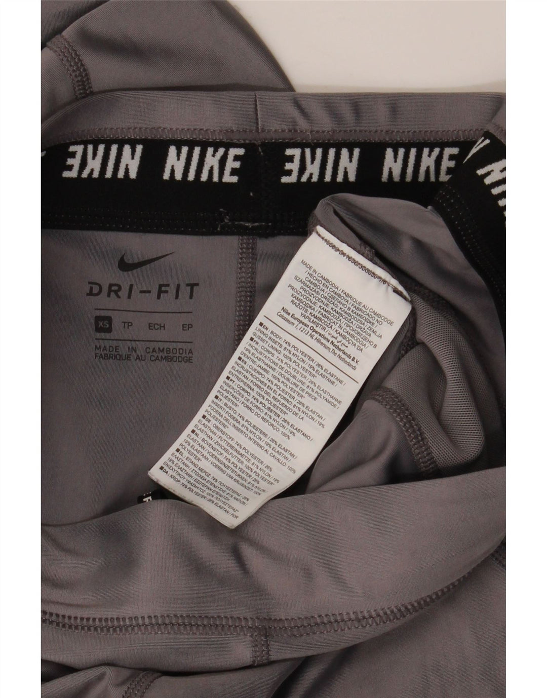 NIKE Damen Dri Fit Leggings UK 6 XS Grau Polyester