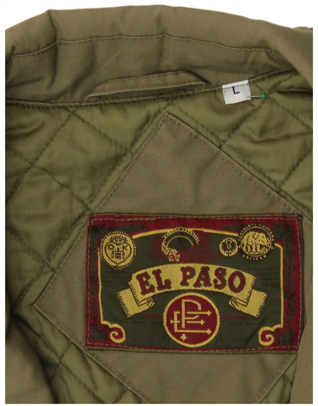 El Paso Herren Bomberjacke UK 40 Large Khaki Polyester