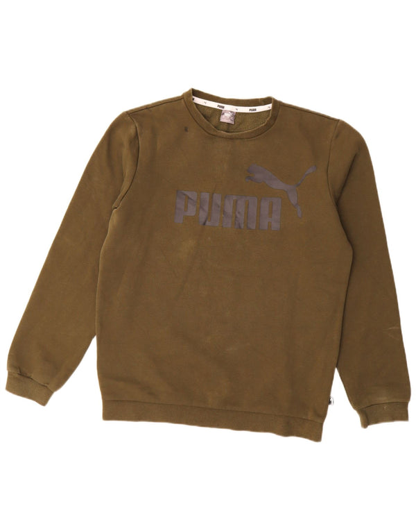 Puma Jungen Grafik Sweatshirt Pullover 15–16 Jahre Khaki Baumwolle