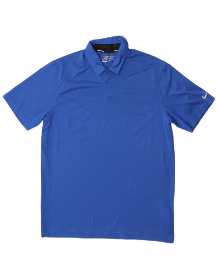Nike Herren Dri Fit Poloshirt Mittelblaues Polyester