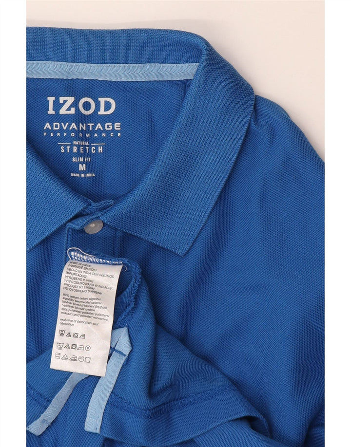 Izod Slim Fit Herren-Poloshirt aus mittelblauer Baumwolle