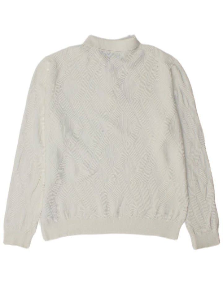 Marks & Spencer Herren-Pullover „Autograph“ mit Rollkragen, Größe L, Baumwolle, Weiß